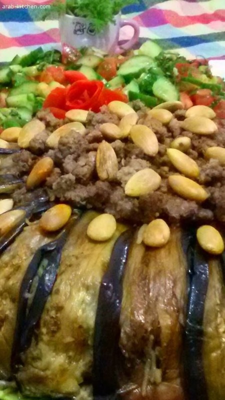 طريقة عمل مقلوبة الباتنجان خطوة بخطوة بالصور